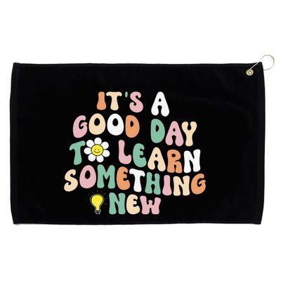 It's A Good Day To Learn Something New Retro Back To School Grommeted Golf Towel