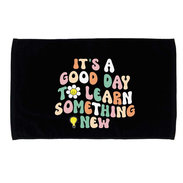 It's A Good Day To Learn Something New Retro Back To School Microfiber Hand Towel