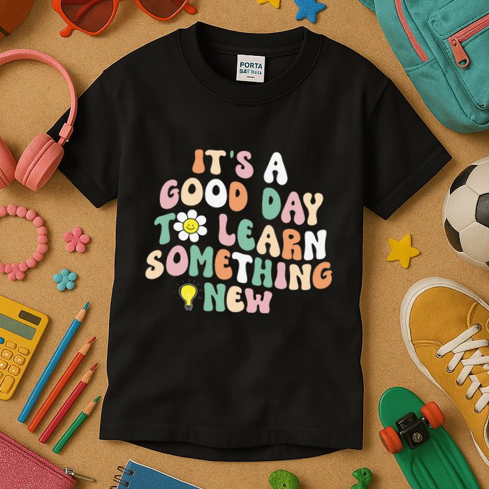 It's A Good Day To Learn Something New Retro Back To School Kids T-Shirt