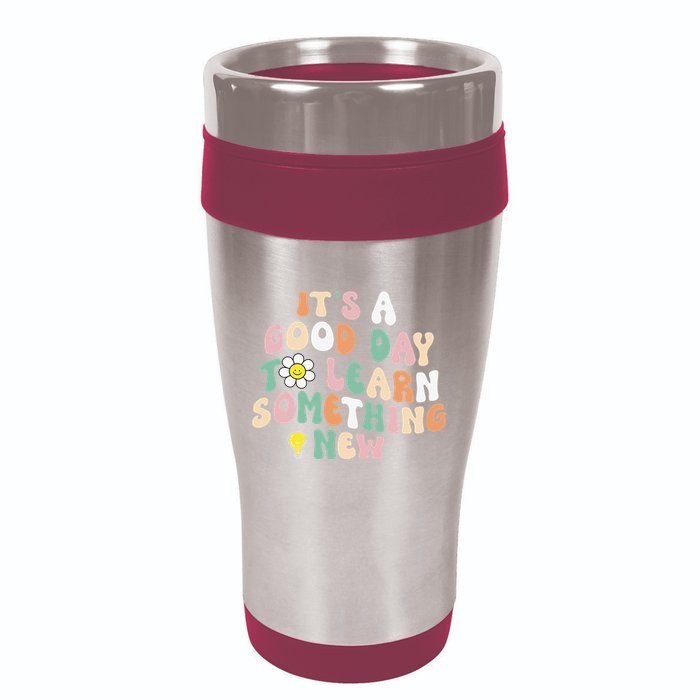 It's A Good Day To Learn Something New Retro Back To School 16oz Travel Tumbler
