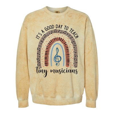 Its A Good Day To Teach Tiny Musicians Music Teacher Rainbow Colorblast Crewneck Sweatshirt