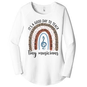 Its A Good Day To Teach Tiny Musicians Music Teacher Rainbow Women's Perfect Tri Tunic Long Sleeve Shirt