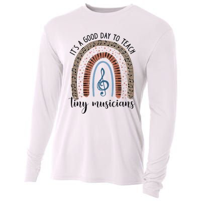 Its A Good Day To Teach Tiny Musicians Music Teacher Rainbow Cooling Performance Long Sleeve Crew