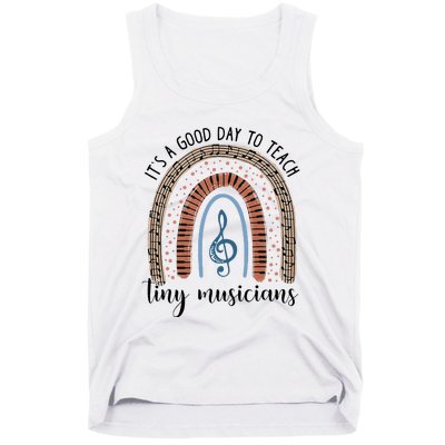 Its A Good Day To Teach Tiny Musicians Music Teacher Rainbow Tank Top