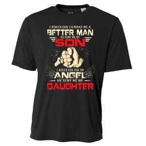 I Asked God To Make Me A Better Man He Sent Me My Son Cooling Performance Crew T-Shirt