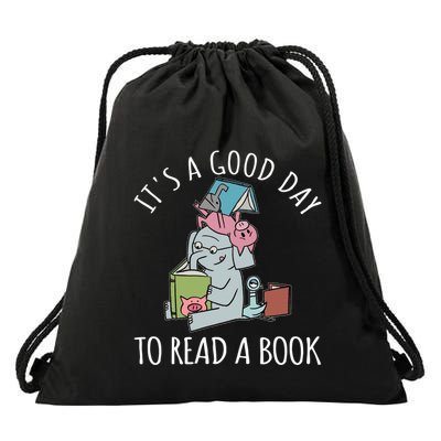 ItS A Good Day To Read Bookworm Librarian Book Lover Meaningful Gift Drawstring Bag