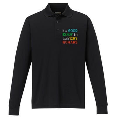 It's A Good Day To Teach Tiny Hu Gift Performance Long Sleeve Polo