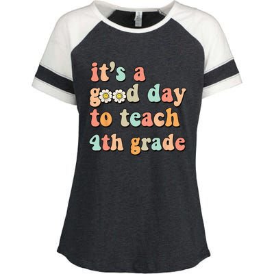 Its A Good Day To Teach 4th Grade Fourth Grade Teacher Enza Ladies Jersey Colorblock Tee