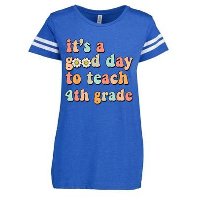 Its A Good Day To Teach 4th Grade Fourth Grade Teacher Enza Ladies Jersey Football T-Shirt