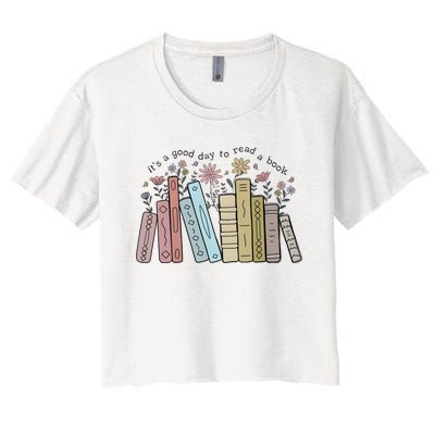 Its A Good Day To Read A Book Women's Crop Top Tee