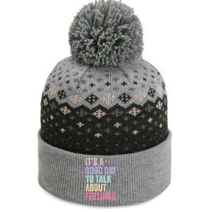 ItS A Good Day To Talk About Feelings Funny Mental Health The Baniff Cuffed Pom Beanie