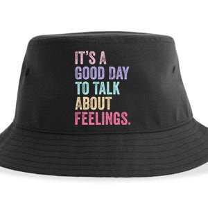 ItS A Good Day To Talk About Feelings Funny Mental Health Sustainable Bucket Hat