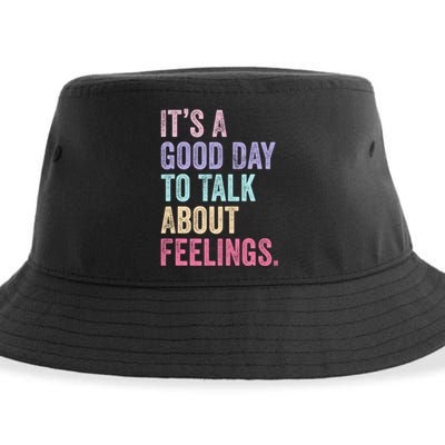 ItS A Good Day To Talk About Feelings Funny Mental Health Sustainable Bucket Hat