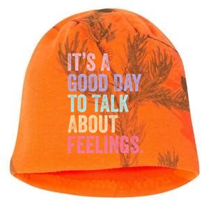 ItS A Good Day To Talk About Feelings Funny Mental Health Kati - Camo Knit Beanie