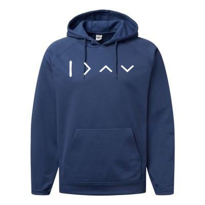 I Am Greater Than My Highs And Lows Type One Diabetes Power Great Gift Performance Fleece Hoodie