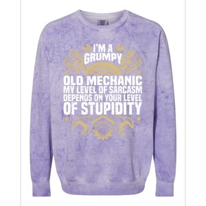 IM A Grumpy Old Mechanic Engine Quote Motor Car Garage Gift Colorblast Crewneck Sweatshirt