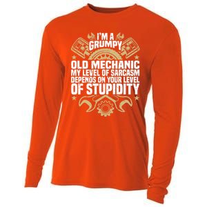 IM A Grumpy Old Mechanic Engine Quote Motor Car Garage Gift Cooling Performance Long Sleeve Crew