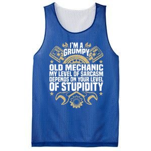 IM A Grumpy Old Mechanic Engine Quote Motor Car Garage Gift Mesh Reversible Basketball Jersey Tank