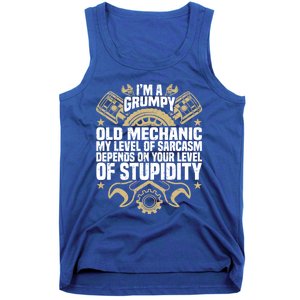 IM A Grumpy Old Mechanic Engine Quote Motor Car Garage Gift Tank Top