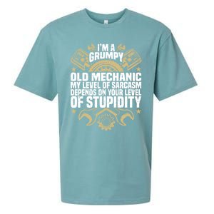 IM A Grumpy Old Mechanic Engine Quote Motor Car Garage Gift Sueded Cloud Jersey T-Shirt