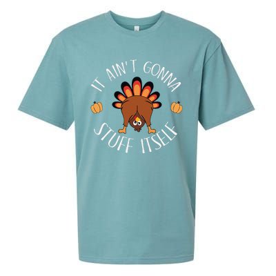 It AinT Gonna Stuff Itself Funny Thanksgiving Turkey Sueded Cloud Jersey T-Shirt