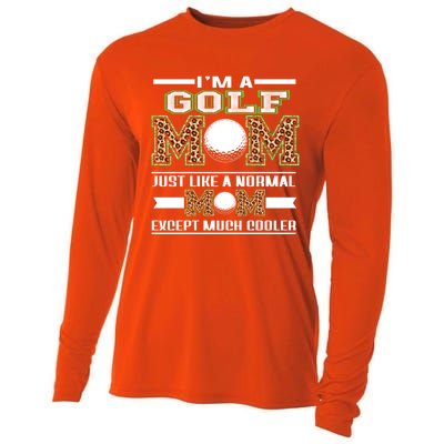 I'm A Golf Mom Funny Cool Mom Leopard For Mothers Day Great Gift Cooling Performance Long Sleeve Crew