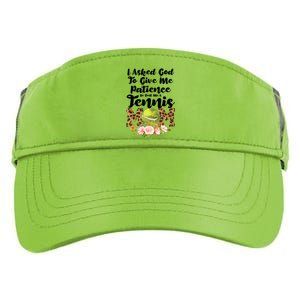 I Asked God To Tennis Mom Tennis Game Tennis Mom Gift Adult Drive Performance Visor