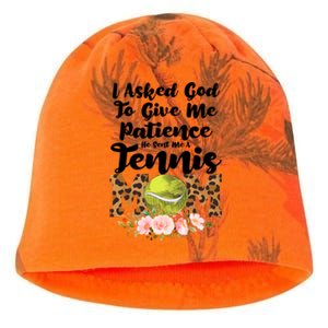 I Asked God To Tennis Mom Tennis Game Tennis Mom Gift Kati - Camo Knit Beanie