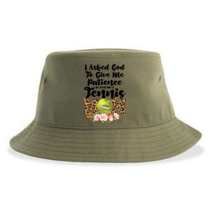 I Asked God To Tennis Mom Tennis Game Tennis Mom Gift Sustainable Bucket Hat