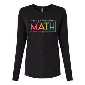 Its A Good Day To Do Math Test Day Testing Math Teachers Womens Cotton Relaxed Long Sleeve T-Shirt