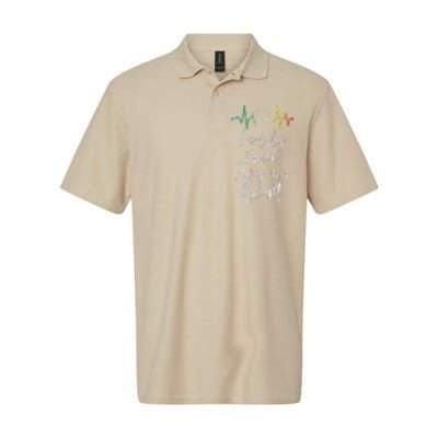 I Am His Voice Heartbeat Autism Awareness Softstyle Adult Sport Polo