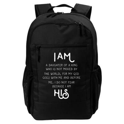 I Am His A Daughter Of A King Quote Backpack