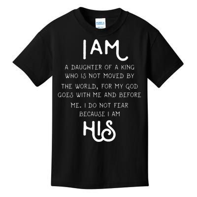 I Am His A Daughter Of A King Quote Kids T-Shirt