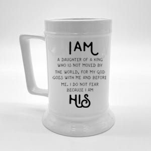 I Am His A Daughter Of A King Quote Beer Stein