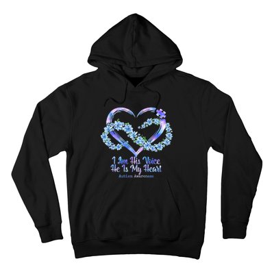 I Am His Voice He Is My Heart Autism Awareness Hoodie