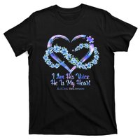 I Am His Voice He Is My Heart Autism Awareness T-Shirt