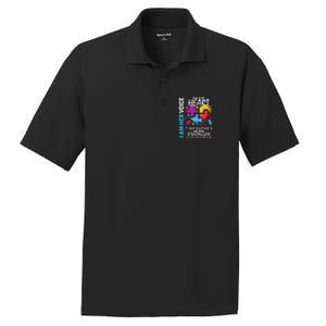 I Am Her Voice She Is My Heart Autism Awareness Puzzle Piece Cool Gift PosiCharge RacerMesh Polo