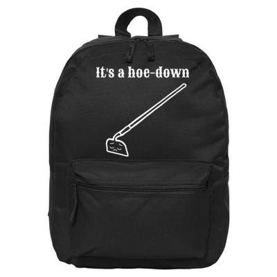 It's A HoeDown Funny Garden Saying Gardener Gardening 16 in Basic Backpack