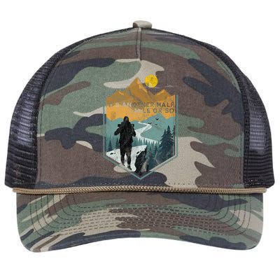 Its Another Half Mile Or So Mountain Hiking Retro Rope Trucker Hat Cap