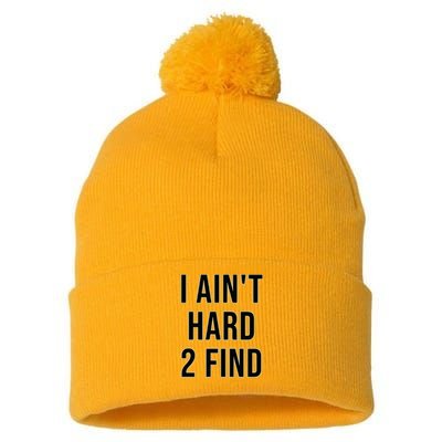 I AinT Hard 2 Find Pom Pom 12in Knit Beanie