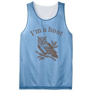 IM A Hoot Owl Bird Pun Sarcastic Jokes Mesh Reversible Basketball Jersey Tank