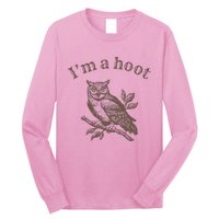 IM A Hoot Owl Bird Pun Sarcastic Jokes Long Sleeve Shirt