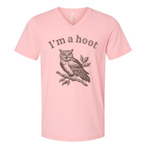 IM A Hoot Owl Bird Pun Sarcastic Jokes V-Neck T-Shirt