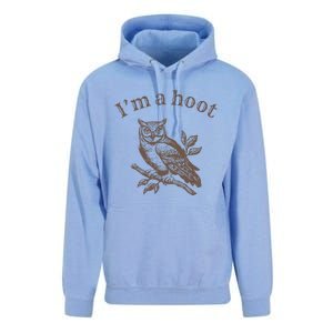 IM A Hoot Owl Bird Pun Sarcastic Jokes Unisex Surf Hoodie