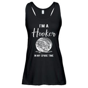 IM A Hooker In My Spare Time Funny Crocheting Ladies Essential Flowy Tank