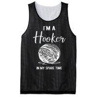 IM A Hooker In My Spare Time Funny Crocheting Mesh Reversible Basketball Jersey Tank