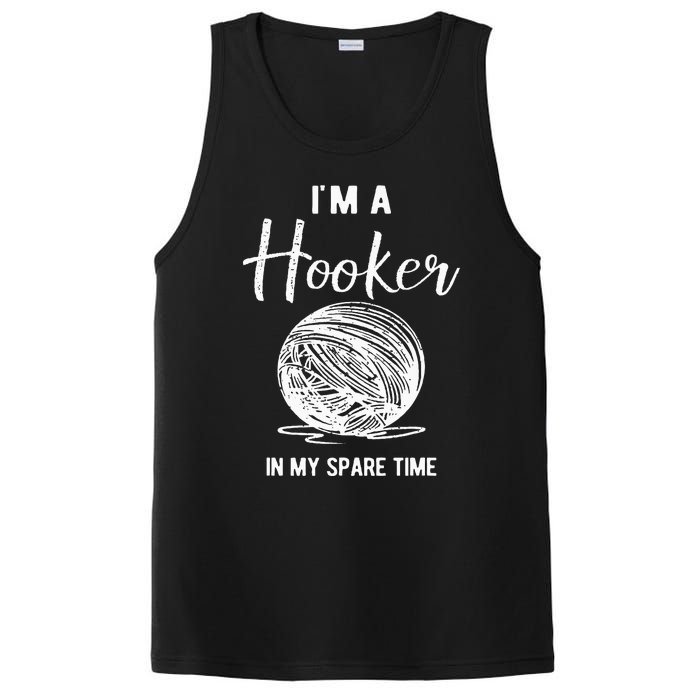 IM A Hooker In My Spare Time Funny Crocheting PosiCharge Competitor Tank