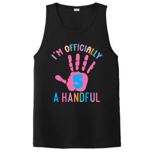 IM A Handful Five 5th Birthday Girl Boy PosiCharge Competitor Tank