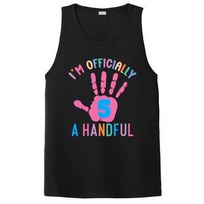 IM A Handful Five 5th Birthday Girl Boy PosiCharge Competitor Tank