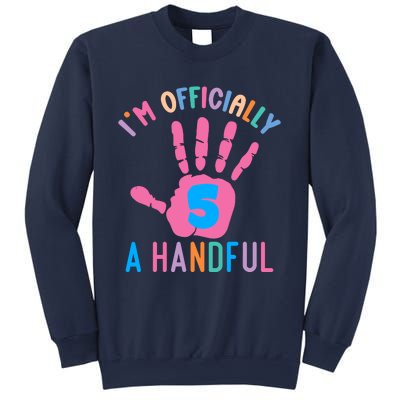 IM A Handful Five 5th Birthday Girl Boy Sweatshirt